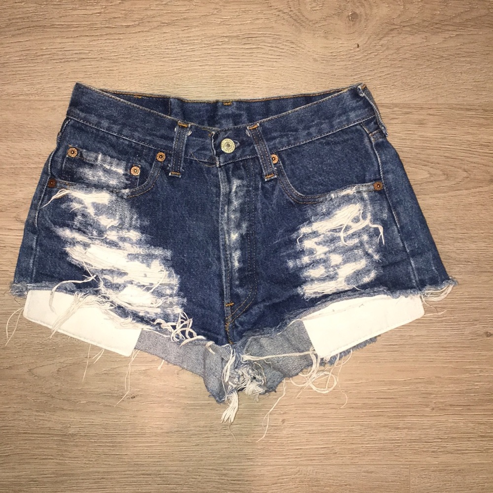 Distressed Levi’s Denim Shorts